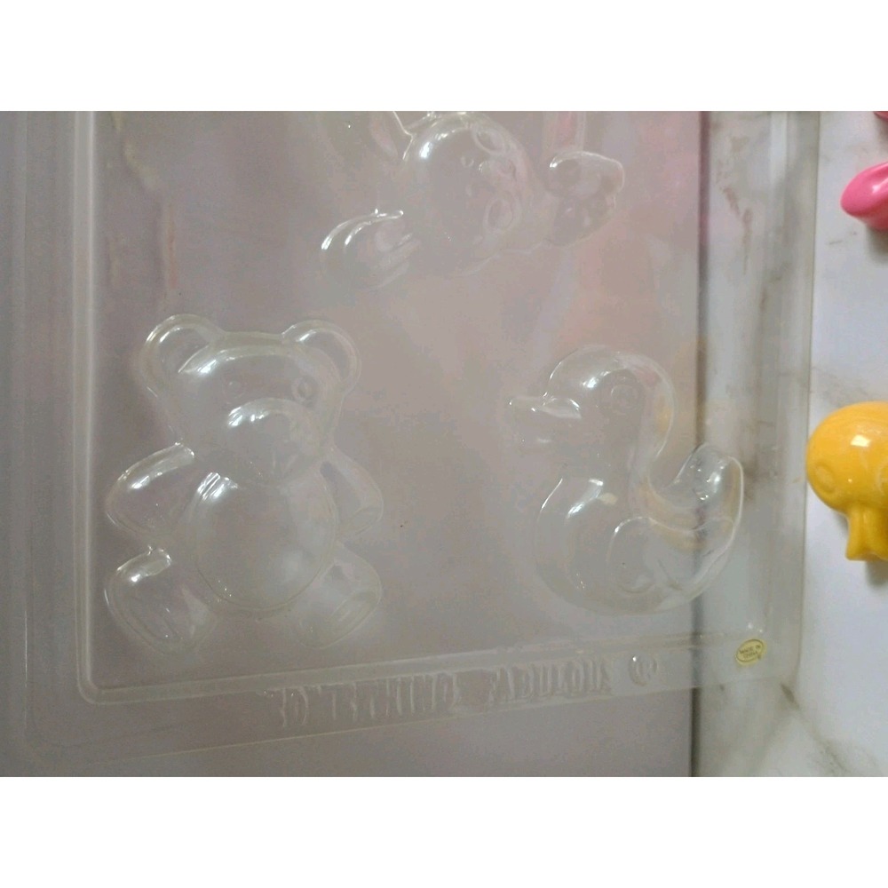 Vintage Candy Chocolate Soap Mold Animals 5 Animals Babies Shower Bday Party - Picture 2 of 8